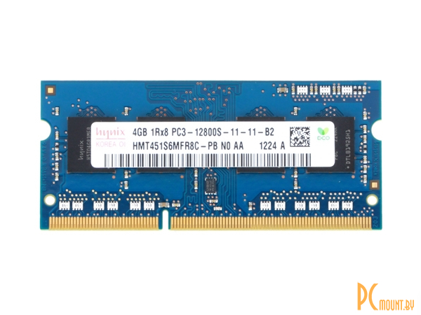 Память для ноутбука SODDR3, 4GB, PC12800 (1600MHz), Hynix Original