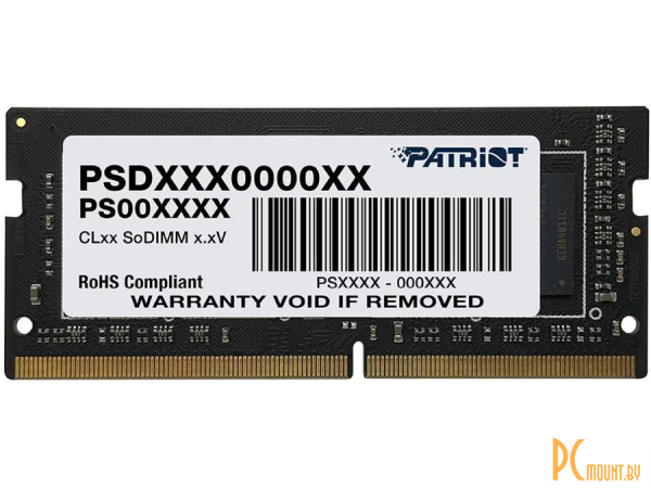 Память для ноутбука SODDR4, 16GB, PC19200 (2400MHz), Patriot  PSD416G240081S