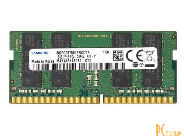 Память для ноутбука SODDR4, 16GB, PC21300 (2666MHz), Samsung M471A2K43CB1-CTD