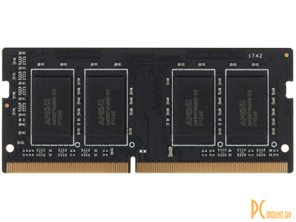 Память для ноутбука SODDR4, 4GB, PC17000 (2133MHz), AMD R744G2133S1S-U(O)