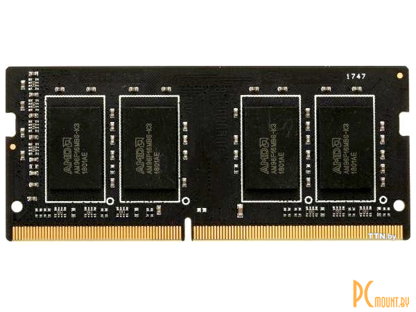 Память для ноутбука SODDR4, 4GB, PC21300 (2666MHz), AMD R744G2606S1S-U(O)
