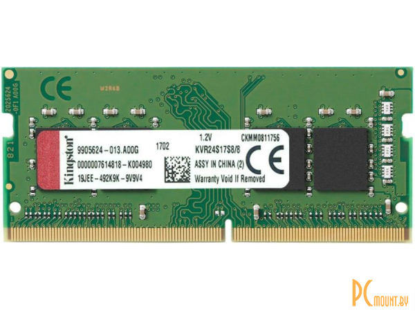 Память для ноутбука SODDR4, 8GB, PC19200 (2400MHz), Kingston KVR24S17S8/8