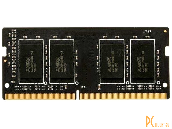 Память для ноутбука SODDR4, 8GB, PC21300 (2666MHz), AMD R748G2606S2S-U(O)