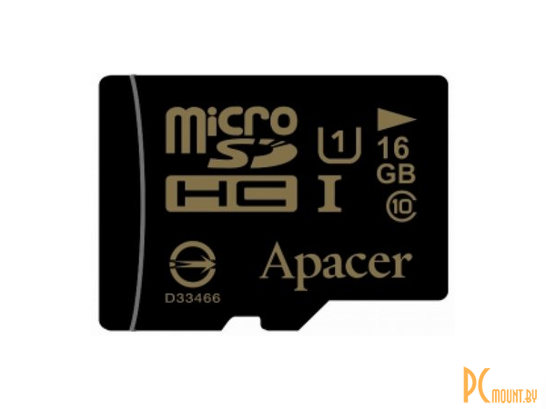 Карта памяти MicroSDHC, 16GB, class 10, UHS-I, U1, Apacer AP16GMCSH10U1-R