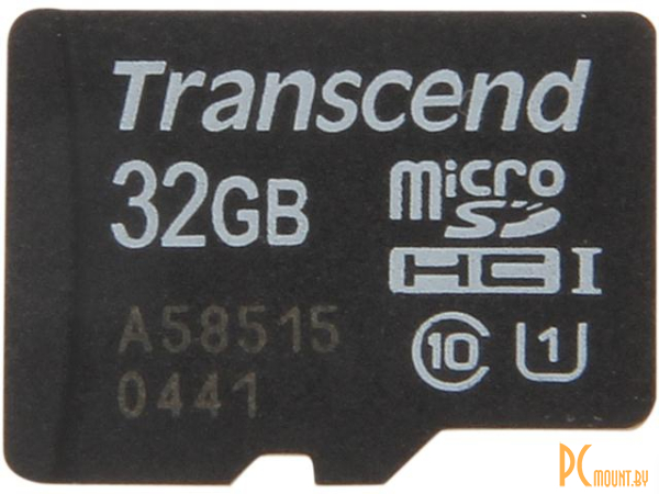 Карта памяти MicroSDHC, 32Gb, class 10, UHS-I, Transcend TS32GUSDCU1  NO adapter Ret