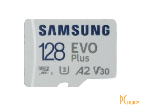 Карта памяти MicroSDXC, 128GB, Сlass 10, UHS-I, U3, Samsung MB-MC128KA/EU