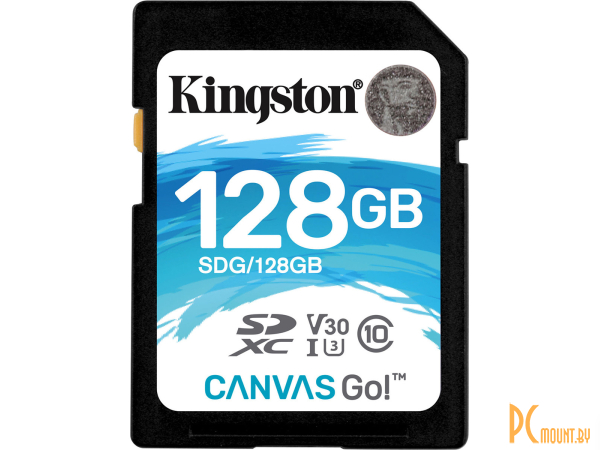 Карта памяти SDXC, 128GB, Class 10, UHS-I, U3, V30 Kingston SDG/128GB