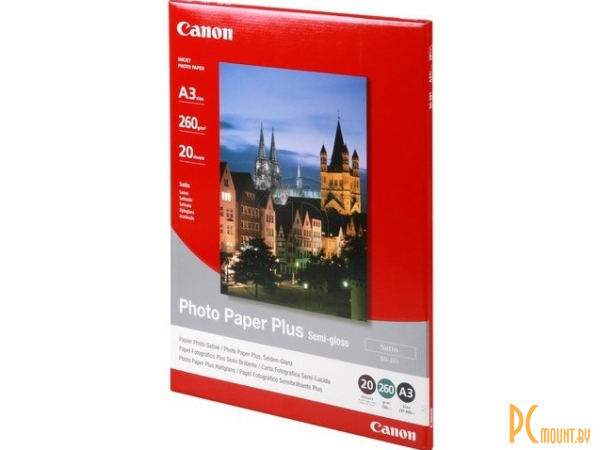 Фото-бумага Canon Фотобумага Plus Semi-gloss SG-201, A3, 20 листов (1686B026) : расходные материалы :: canon :: фотобумага / canon