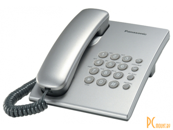 Телефон проводной Panasonic KX-TS2350RUS, цвет металлик