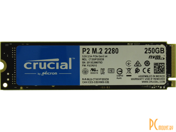 SSD 250GB Crucial CT250P2SSD8 M.2 2280