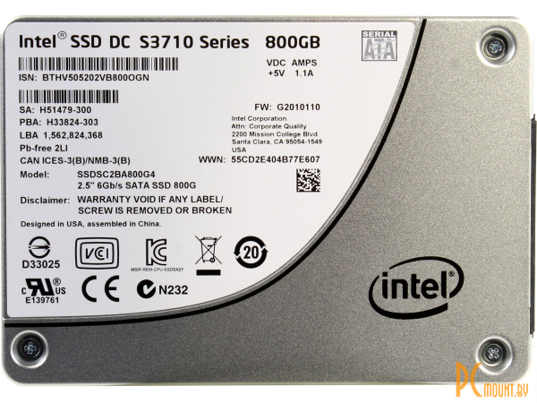 SSD 800GB Intel SSDSC2BA800G401 2.5\'\' SATA-III