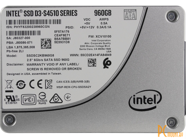 SSD 960GB Intel SSDSC2KB960G801 2.5\'\' SATA-III