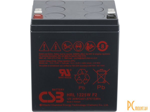 Источник бесперебойного питания UPS Аккумуляторная батарея CSB HRL 1225W F2 12V/5Ah