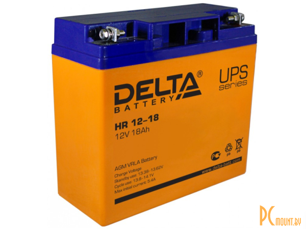 Источник бесперебойного питания UPS Аккумулятор Delta HR 12-18