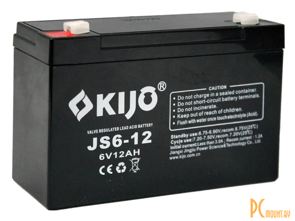 Источник бесперебойного питания UPS Аккумулятор KIJO JS6-12, 6V/ 12Ah