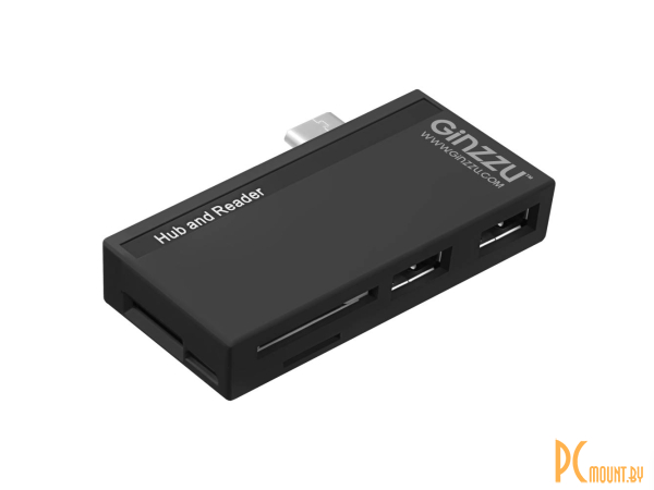 USB Хаб Type-C - карт-ридер Ginzzu GR-562UB