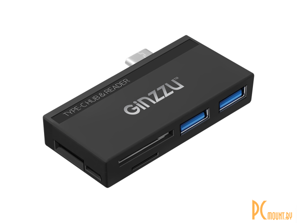 USB Хаб Type-C - карт-ридер Ginzzu GR-864UB