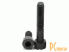 Винт M5x40 цилиндрическая головка под шестигранник, неполная резьба, 12.9 сталь, черный, DIN912, ISO4762, ISO12474, 1 упак. 10 шт.