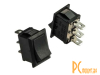 KCD1-102-C1-B/3P on-on Переключатель клавишный черный без подсветки, AC250В 5А