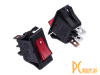 KCD3-101N-C2-R/3P on-off Переключатель клавишный красный с подсветкой, AC250В 5А