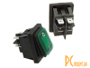SB092 IP65 on-off 22x30mm Переключатель клавишный зеленый