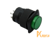 R16-504AD-G Lock Переключатель кнопочный с фиксацией, зеленый, подсветка