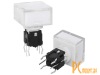 TS5-6TG-11S LED Кнопка миниатюрная прозрачная, зеленая LED подсветка