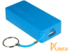 Батарейный отсек для 2x18650, пластик, синий, для использования как powerbank, micro-USB вход, USB выход