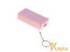 Батарейный отсек для 2x18650, пластик, розовый, для использования как powerbank, micro-USB вход, USB выход