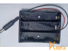 Батарейный отсек для 3x18650, открытый, параллельное подключение ячеек, проволочные выводы, DC разъем