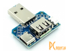 Плата переходная XY-USB4, USB male - USB female, microUSB female, Type-C 4p female Плата переходная XY-USB4, USB male - USB female, microUSB female, Type-C 4p female