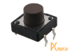 KF-012-4 кнопка тактовая 12x12mm KF, 12V DC, цвет: черный