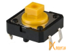 KF-012-4 кнопка тактовая 12x12mm KF, 12V DC, цвет: черный-желтый