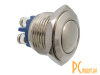 PBS-28B D-16mm steel OFF-(ON) Переключатель кнопочный антивандальный, без фиксации, металл