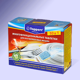 Аксессуары для бытовой техники: таблетки для посудомоечных машин Topperr 3306
