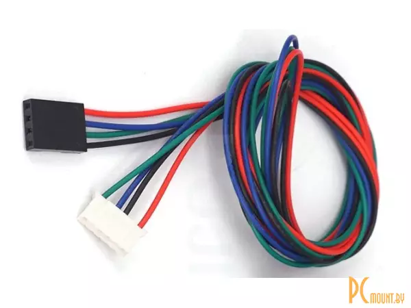Кабель подключения шагового двигателя 1м, разъем PH2.0 6pin --> DuPont 4pin