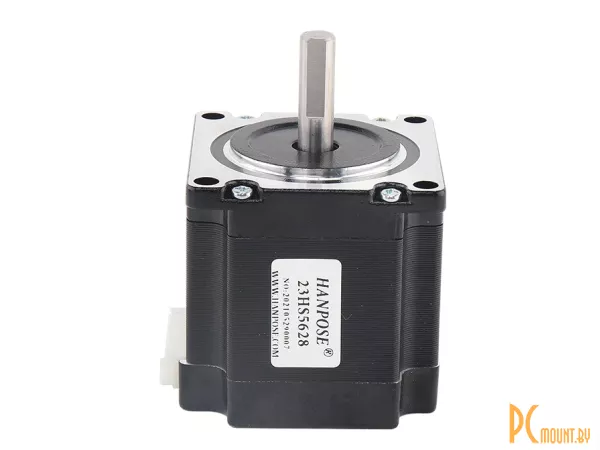 Шаговый двигатель NEMA23  HANPOSE  57BYGH56, 23HS5628, вал 8мм, 56мм, 1.26Nm
