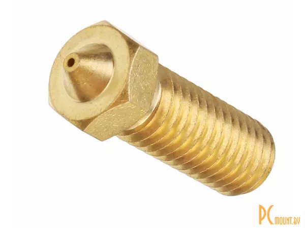 фото Сопло E3D V5, V6 0.3mm / 3mm, резьба M6, длинное, латунь Сопло E3D V5, V6 0.3mm / 3mm, резьба M6, длинное, латунь