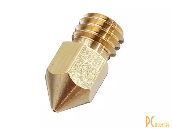 фото Сопло MK8 3mm / 1.0mm, резьба М6, латунь Сопло MK8 3mm / 1.0mm, резьба М6, латунь