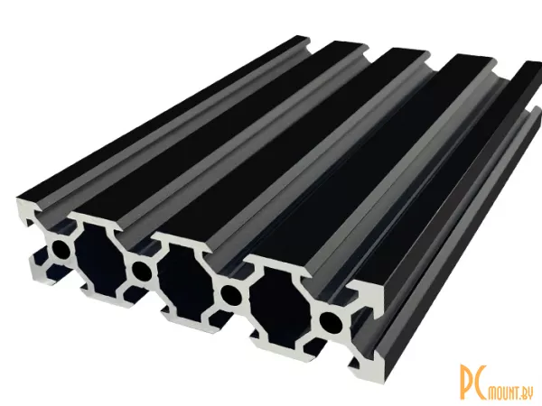 фото Профиль станочный 2080 V-slot 1000mm, черный Профиль станочный 2080 V-slot 1000mm, черный