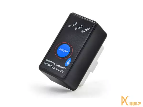 Автомобильный диагностический сканер ELM327 V2.1 Bluetooth, с кнопкой