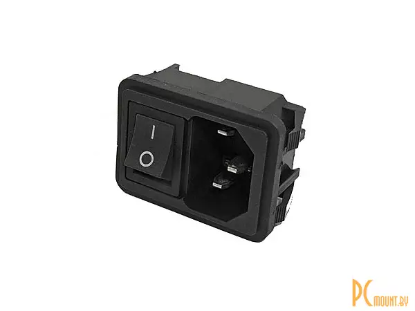 фото AC-002 (black) Разъем питания, вилка на корпус, выключатель AC-002 (black) Разъем питания, вилка на корпус, выключатель