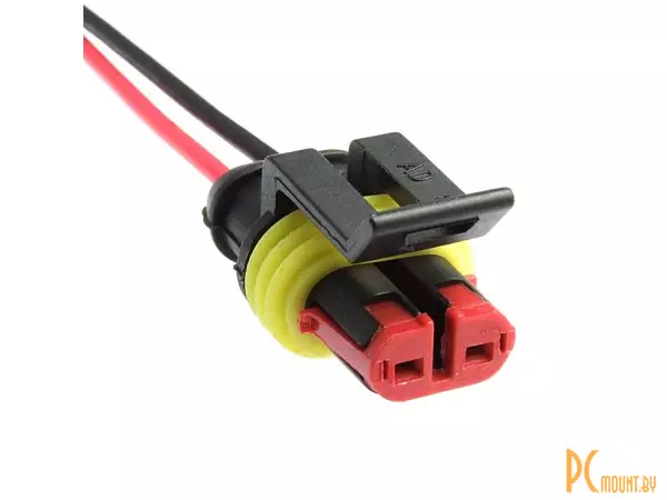 фото DJ7021-1.5-21 (18AWG 200mm) Разъем автомобильный 2pin розетка, провод 200мм DJ7021-1.5-21 (18AWG 200mm) Разъем автомобильный 2pin розетка, провод 200мм