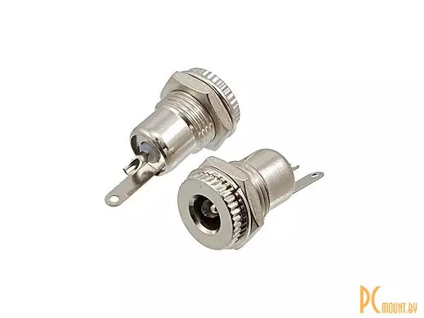 TC 5.5x2.1mm metal Разъем питания штырьковый, гнездо на корпус, металл