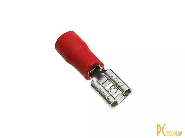 фото FDD2-187 red Клемма ножевая изолированная, розетка 4.8мм красная FDD2-187 red Клемма ножевая изолированная, розетка 4.8мм красная