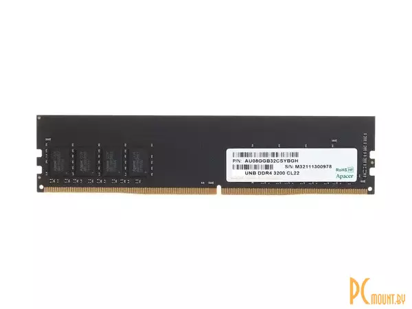 фото Память оперативная DDR4, 16GB, PC25600 (3200MHz), Apacer AU16GGB32CSBBGH EL.16G21.PSH Память оперативная DDR4, 16GB, PC25600 (3200MHz), Apacer AU16GGB32CSBBGH EL.16G21.PSH