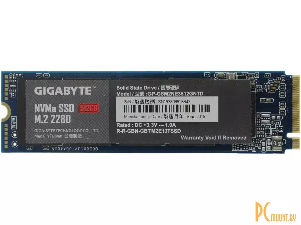 (Б.У.)512GB, SSD, M.2, 2280, Gigabyte GP-GSM2NE3512GNTD