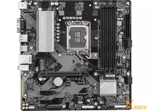 MB Gigabyte B760M Soc-1700 (B760) PCI-Ex16 2xPCI-Ex1 2xM.2 1GbE LAN ARGB+RGB RAID 0/1/5/10 4xDDR5 5600MHz+ VGA+HDMI+DP mATX RTL D3HP