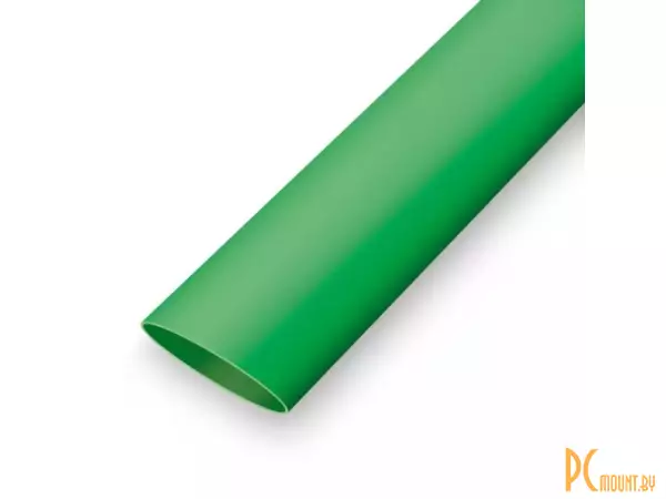 Трубка термоусадочная 2:1 O10мм бесклеевая зеленая 10 метров