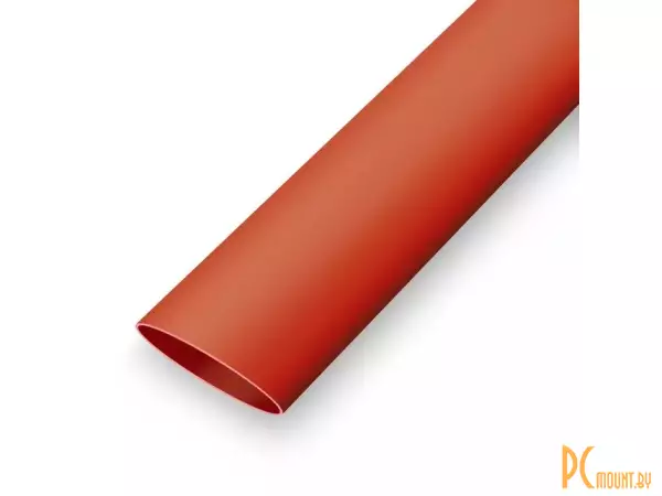Трубка термоусадочная 2:1 O10мм бесклеевая красная 10 метров